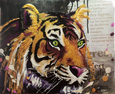 Tigre #2 Peinture intitulée "Tigre #2" par Cathy Duculty, Œuvre d'art originale, Acrylique