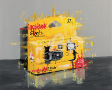 Digitale Kunst mit dem Titel "AFFICHE KODAK FLASH…" von Harissart, Original-Kunstwerk, Digitaldruck