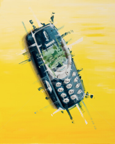 Digitale Kunst mit dem Titel "AFFICHE NOKIA 3310…" von Harissart, Original-Kunstwerk, Digitaldruck