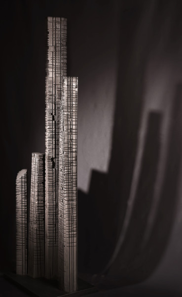 Sculpture intitulée "BUILDING" par Nils Orm, Œuvre d'art originale, Bois