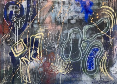 Картина под названием "Fireworks" - Marie-Laure D'Orso, Подлинное произведение искусства, Акрил Установлен на Деревянная рам…