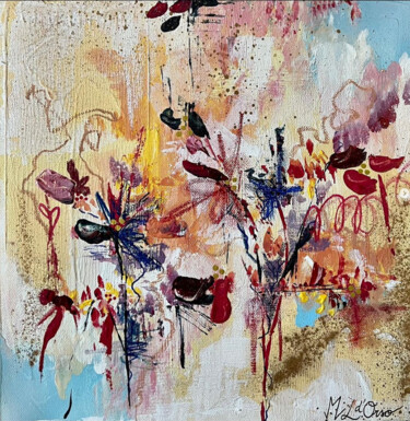 Картина под названием "Avalanche florales 1" - Marie-Laure D'Orso, Подлинное произведение искусства, Акрил