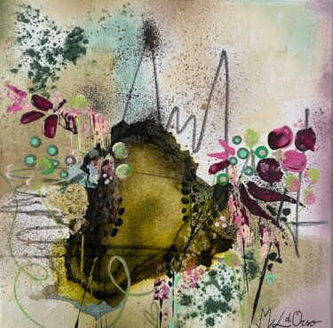 Картина под названием "Green Meadow" - Marie-Laure D'Orso, Подлинное произведение искусства, Акрил Установлен на Деревянная…