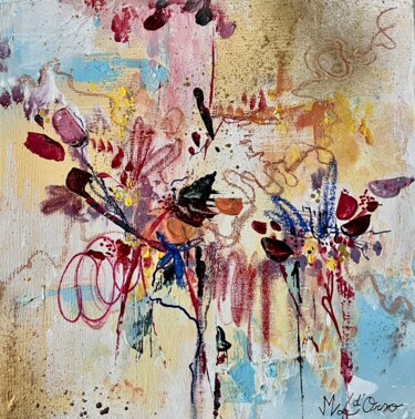 Картина под названием "Avalanches florales…" - Marie-Laure D'Orso, Подлинное произведение искусства, Акрил Установлен на Дер…