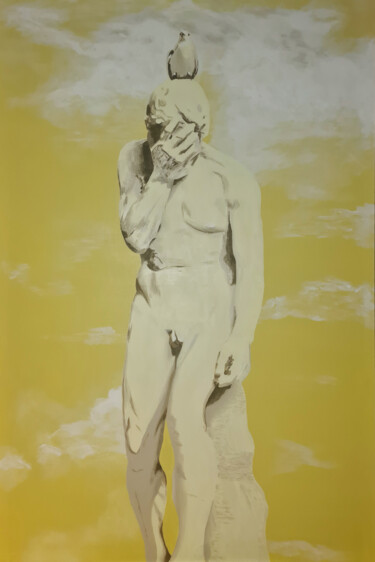 Schilderij getiteld "Cain venant de tuer…" door Zazen, Origineel Kunstwerk, Acryl Gemonteerd op Frame voor houten brancard