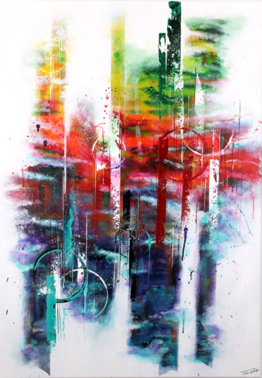 Etrange Tropicalité Peinture intitulée "Etrange Tropicalité" par Tristan Wendlinger, Œuvre d'art originale, Acrylique