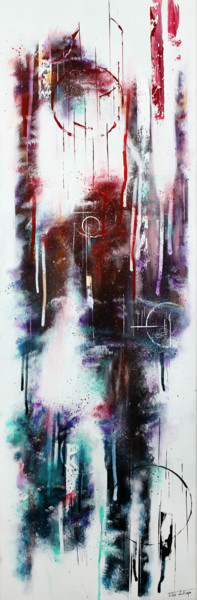 Schilderij getiteld "Etrange Galaxie" door Tristan Wendlinger, Origineel Kunstwerk, Acryl