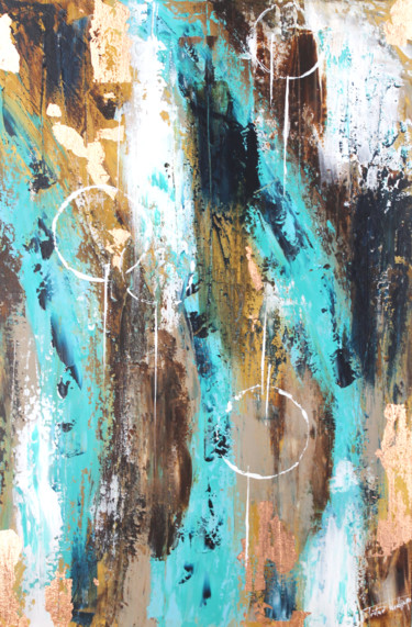 Malerei mit dem Titel "Grungblu" von Tristan Wendlinger, Original-Kunstwerk, Acryl