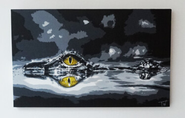 Peinture intitulée "Oeil" par Tristan Wendlinger, Œuvre d'art originale, Acrylique