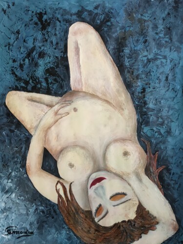 Malerei mit dem Titel "REVERIE" von Brigitte Parmentier, Original-Kunstwerk, Acryl