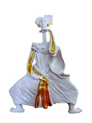 Miyako Kimono Sculpture intitulée "Miyako Kimono" par Mariko, Œuvre d'art originale, Céramique