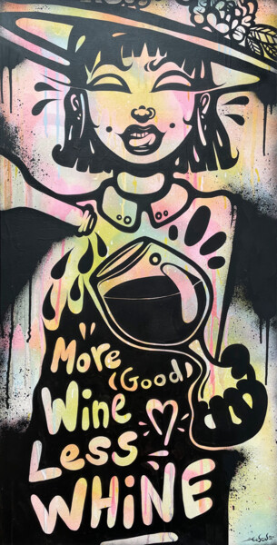 Peinture intitulée "More (good) Wine, l…" par Ewen Gur, Œuvre d'art originale, Acrylique