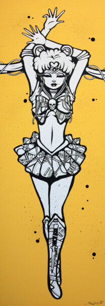 Peinture intitulée "Punk Rock Sailor Mo…" par Ewen Gur, Œuvre d'art originale, Acrylique Monté sur Aluminium