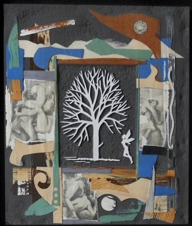 Collages titled "" Erotishen werk II…" by Yann Hervis, Original Artwork, Wood Mounted on Wood Panel
