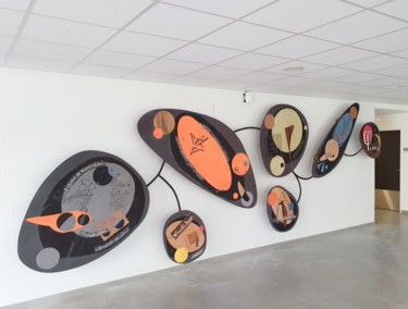 Escultura intitulada ""MOBILIS"" por Yann Hervis, Obras de arte originais, Madeira