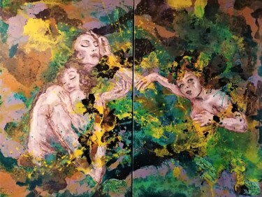 Pittura intitolato "Latone exaucée" da Adélaïde Andreu Leferme, Opera d'arte originale, Acrilico Montato su Telaio per barel…