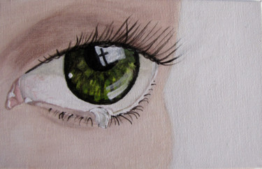 Painting titled "SUBTIL - MELANCOLIE" by Catherine Maublanc, Original Artwork, Acrylic Mounted on Cardboard