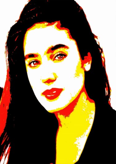 Digital Arts titled "JENNIFER CONNELLY 1…" by Arte Mundial, Original Artwork, Digital Painting