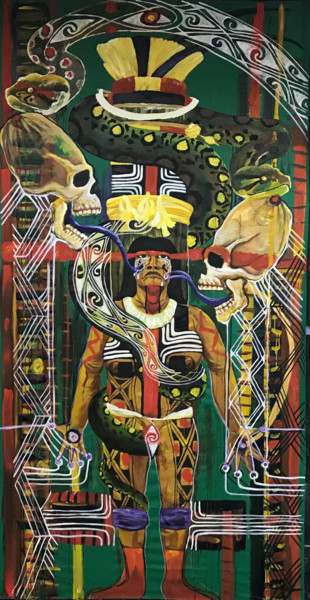 Painting titled "Sem título" by Lumumba, Original Artwork