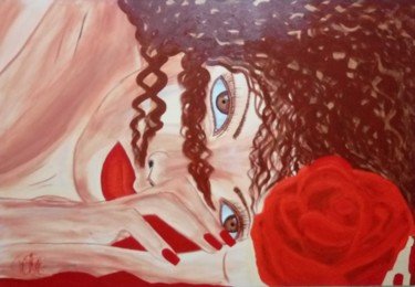 Pintura intitulada "A rosa" por Rute Cardoso, Obras de arte originais, Acrílico