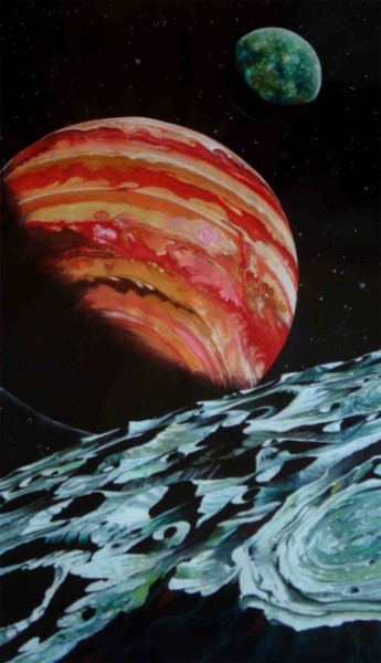 Pintura titulada "Planeta Rojo" por Enric Torrens Pérez, Obra de arte original