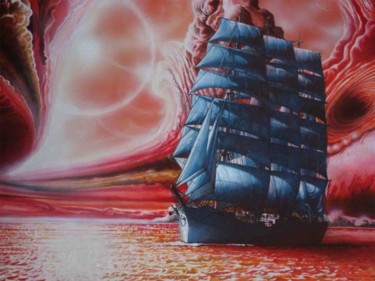 Pintura titulada "Mar Rojo (Océano se…" por Enric Torrens Pérez, Obra de arte original