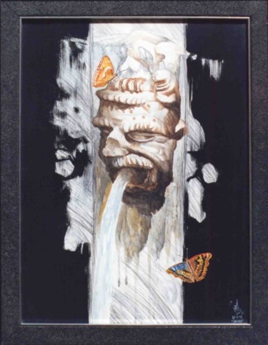 Pintura titulada "Gárgola" por Enric Torrens Pérez, Obra de arte original