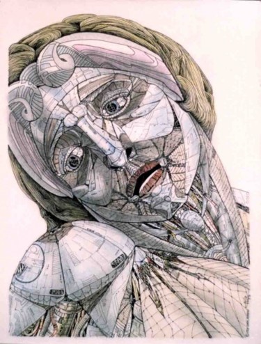 Pintura titulada "Ciborg-ictius ("El…" por Enric Torrens Pérez, Obra de arte original