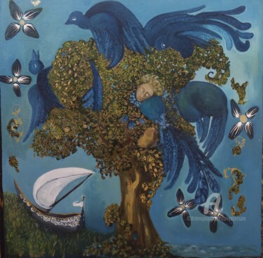 Peinture intitulée "L'arbre de Vie" par Cony Shesson, Œuvre d'art originale, Acrylique
