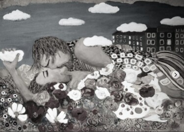 Peinture intitulée "Giulia aux pays des…" par Cony Shesson, Œuvre d'art originale, Acrylique