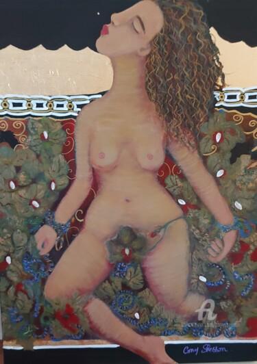 Painting titled "Lit de la Passion" by Cony Shesson, Original Artwork, Acrylic