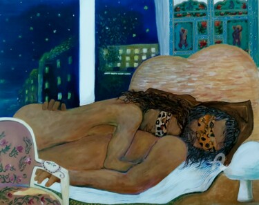 Pintura titulada "Les Amants" por Cony Shesson, Obra de arte original, Acrílico