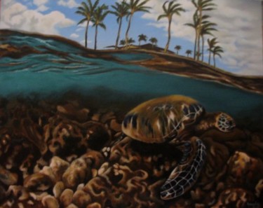 Pintura intitulada "Turtle" por Fernanda Costa, Obras de arte originais