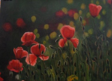 Pintura intitulada "Poppies" por Fernanda Costa, Obras de arte originais