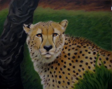 Pintura intitulada "Cheetah" por Fernanda Costa, Obras de arte originais