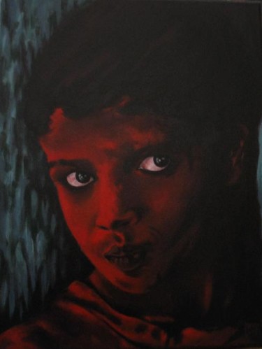 Pintura intitulada "Indian boy" por Fernanda Costa, Obras de arte originais