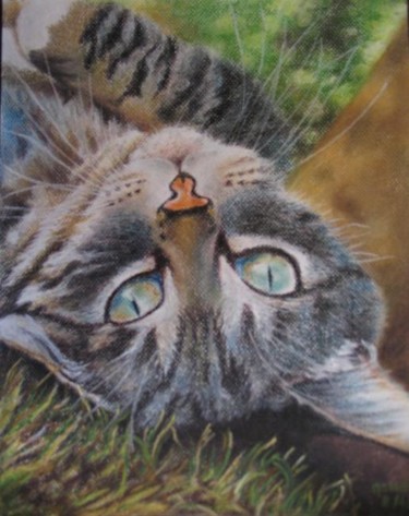 Pintura intitulada "Cat" por Fernanda Costa, Obras de arte originais