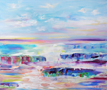 Painting titled "My sea:serenity" by Valerie Kraplia, Original Artwork, Oil