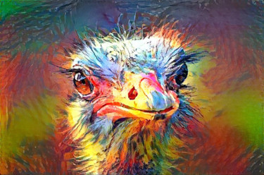The Ostricht Digital Arts titled "The Ostricht" by Angela Hanley, Original Art, Digital Painting