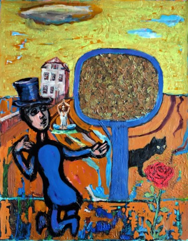 Malerei mit dem Titel "Magier" von Tilman Flatt, Original-Kunstwerk, Acryl