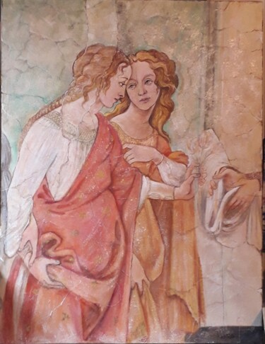 Peinture intitulée "Vénus de Botticelli" par Christian     Eprinchard, Œuvre d'art originale, Tempera