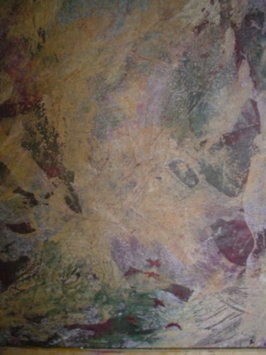 Pittura intitolato "au loin" da Monique Copolata, Opera d'arte originale, Acrilico Montato su Telaio per barella in legno