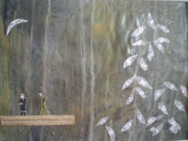 Pintura intitulada "arbre musical" por Monique Copolata, Obras de arte originais, Acrílico