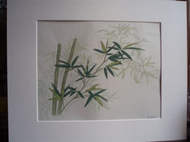 Painting titled "bambous" by Monique Copolata, Original Artwork, Other