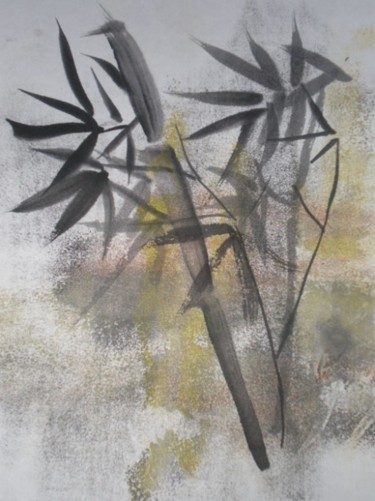 Peinture intitulée "bambou n°2" par Monique Copolata, Œuvre d'art originale, Autre