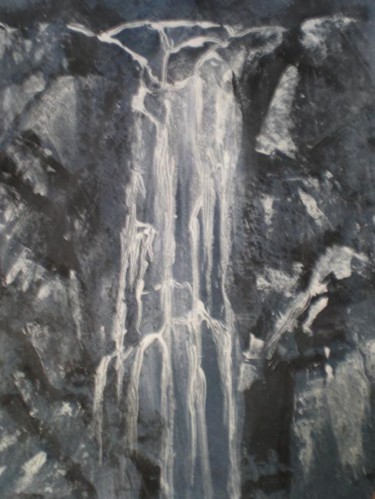 Peinture intitulée "cascade" par Monique Copolata, Œuvre d'art originale, Huile