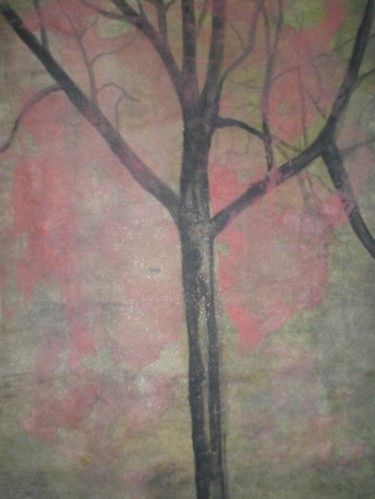 Peinture intitulée "arbre n° 3" par Monique Copolata, Œuvre d'art originale