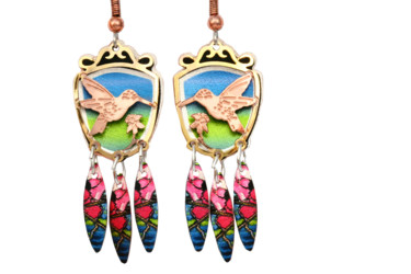 Artesanato intitulada "Hummingbird Jewelry…" por Jenn Webb, Obras de arte originais, Jóias