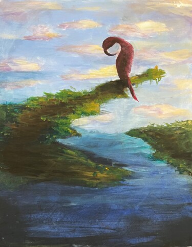 "Slipper Slope" başlıklı Tablo Cora Fick tarafından, Orijinal sanat, Akrilik