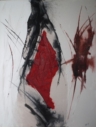 Painting titled "Les liens" by Coralie Giboz, Original Artwork